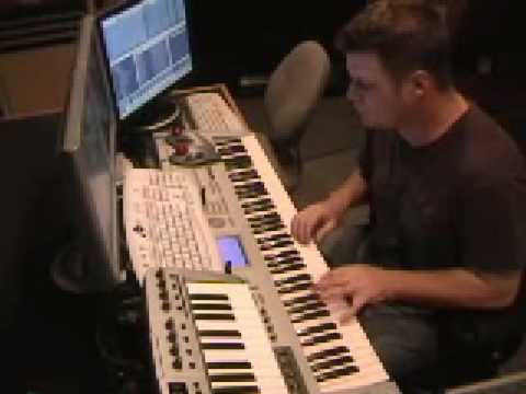 Film composer Rob Powers in the studio