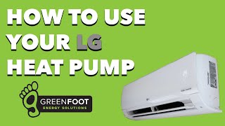 How to use your LG ductless heat pump remote
