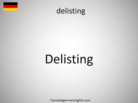 How to say delisting in German? (Delisting)