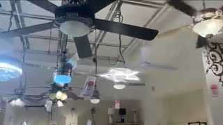 Ceiling Fans in a Liverpool in Cancun, Mexico.