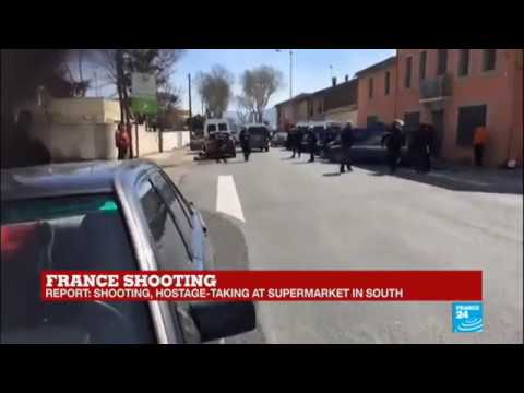 France: Police move in and surround Trèbes' supermarket, unconfirmed reports of hostages freed