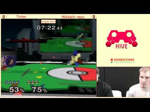 Koneistamo 18 - Melee Singles - Pools - Mikkelin Rapu(Cpt.Falcon) vs Tinker(Falco)