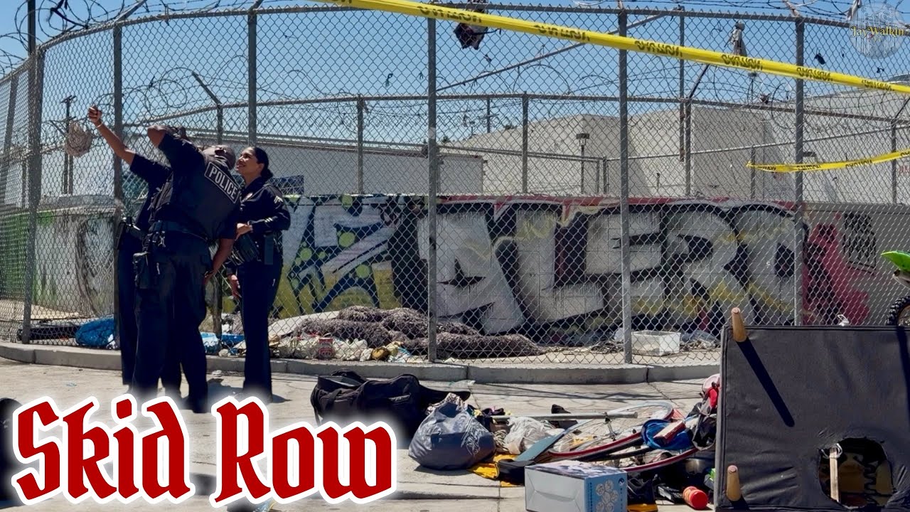 👮🏽‍♀️LAPD Selfies 🤔& Street Clean Up ⛺️🧹• Ep 81 | Los Angeles, California 🇺🇸 [4K]