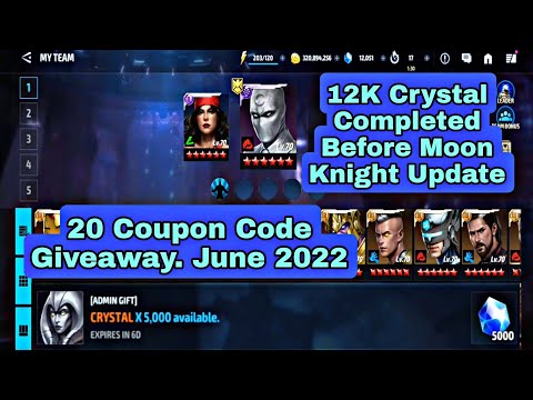 20 Coupon Code Giveaway | 12K Crystal Completed Before Moon Knight Update - Marvel Future Fight