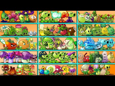 Random 15 Team 5 Plants LEVEL 1 vs All Zombies - Which Team Will Win? - PvZ 2 Battlez