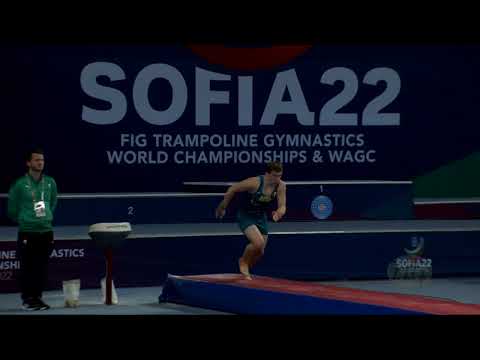 SMITH Jacob (AUS) M - 2022 Trampoline Worlds, Sofia (BUL) - Q Tumbling Exercise 1