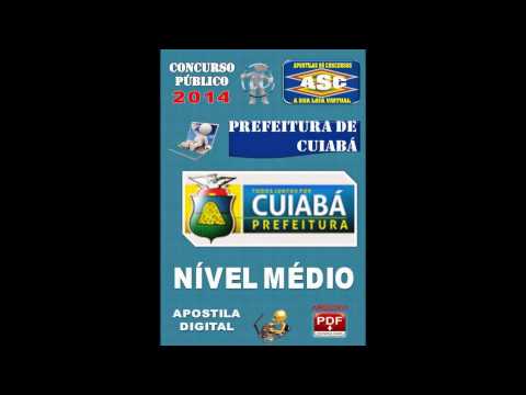 Apostila Concurso Prefeitura de Cuiaba MT Nivel Medio 2014 r$ 10,00