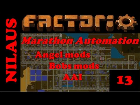 Factorio - Marathon Automation - E13 - Crushing, Sorting and Smeling Tin, Lead and Silicon