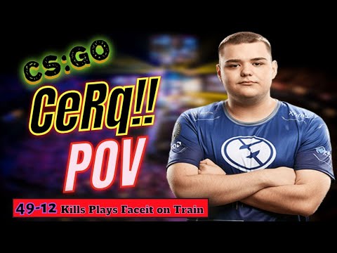 CS:GO POV ▶ CeRq plays FACEIT ◀ 49-12 kills on Train