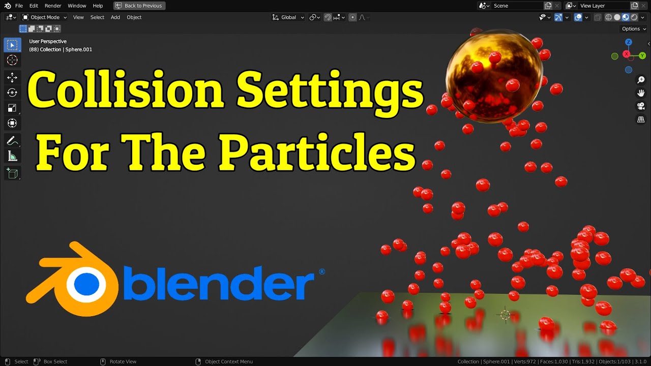 Collision Settings For Particle System | Blender 3.1 Tutorial