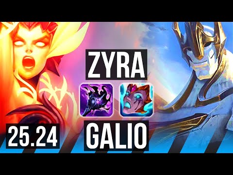 ZYRA vs GALIO (MID) | KR Master | 25.24