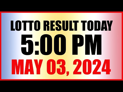 Lotto Result Today 5pm May 3, 2024 Swertres Ez2 Pcso