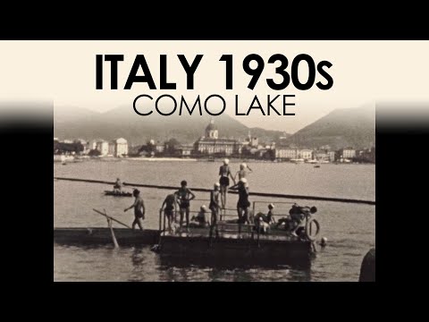 Archive footage of Como Lake in the 1930s | Italy 8mm home movie film