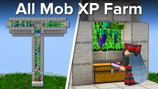 Minecraft EASY All Mob XP Farm - 46 Levels and 2000 Items Per/h