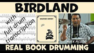 Birdland by Weather Report - How Alex Acuña played it - Full Drum Transcription & Performance