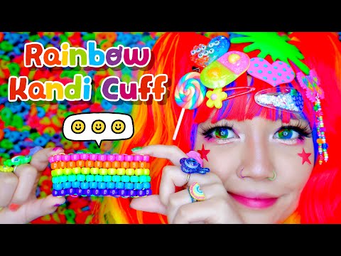 How To: Rainbow Kandi Cuff (Even Peyote Pattern) ????