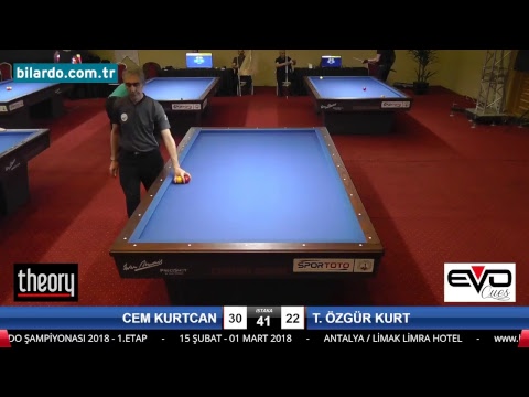 CEM KURTCAN & T. ÖZGÜR KURT Bilardo Maçı - 2018 ERKEKLER 1.ETAP-1. Ön Eleme