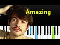 Rex Orange County - AMAZING  (Piano tutorial)