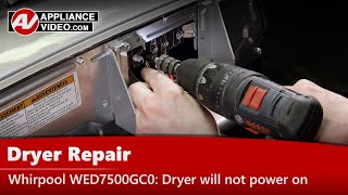 Whirlpool Dryer Repair - Will Not Power On - Power Cord