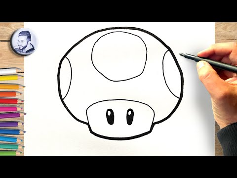 Comment dessiner un champignon mario dessin facile à faire