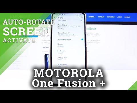 How to Manage Screen Rotation in MOTOROLA One Fusion+ - Display Automatic Rotation