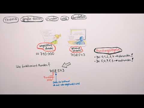 große Zahlen runden und darstellen 4.Klasse Mathe