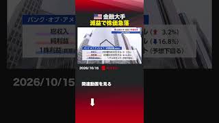 アメリカ金融大手 減益で株価急落 #バンクオブアメリカ  #決算  #銀行  #マネーロンダリング  #罰金