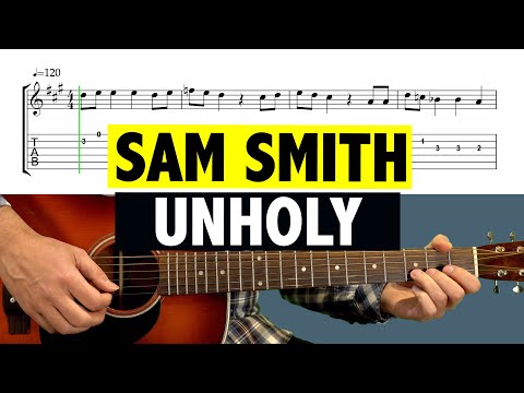 Unholy - Sam Smith / EASY GUITAR TUTORIAL + TAB
