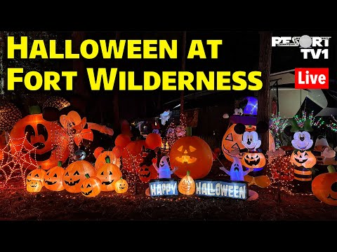 🔴Live: Amazing Halloween Decorations at Disney's Fort Wilderness Campground 2025 - Walt Disney World