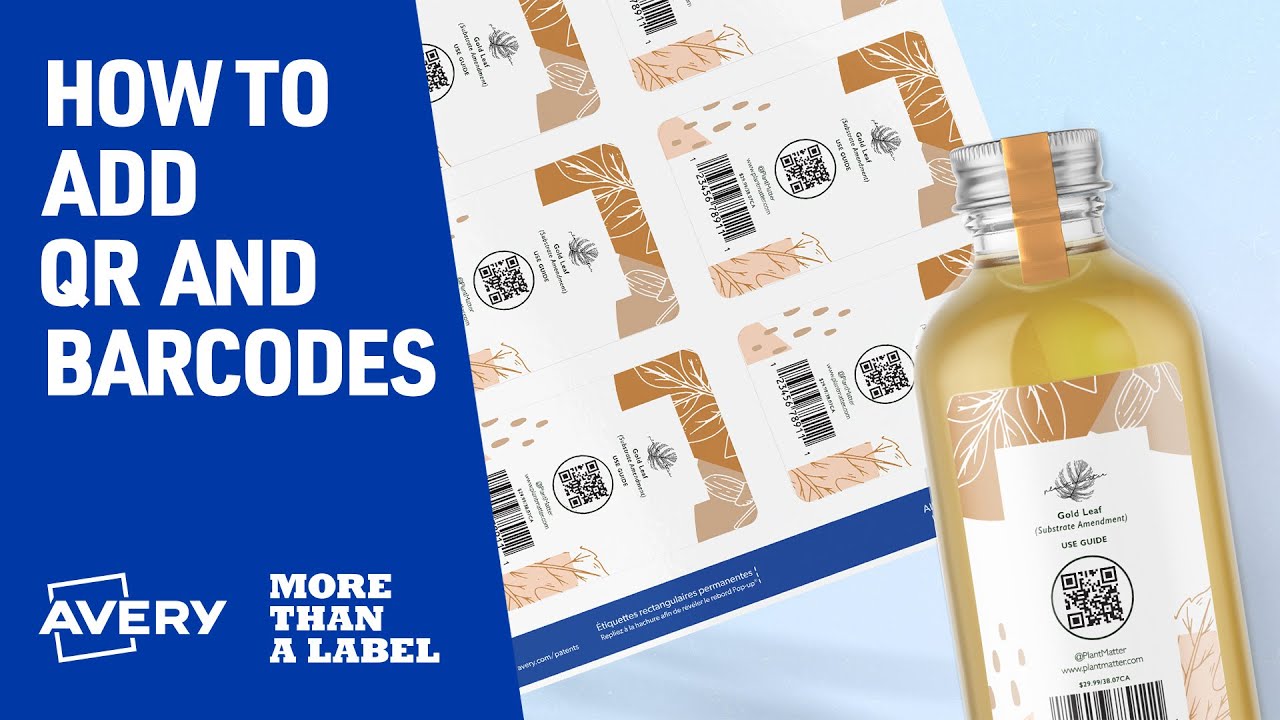 How To Add QR and Barcodes with Avery Design and Print Online