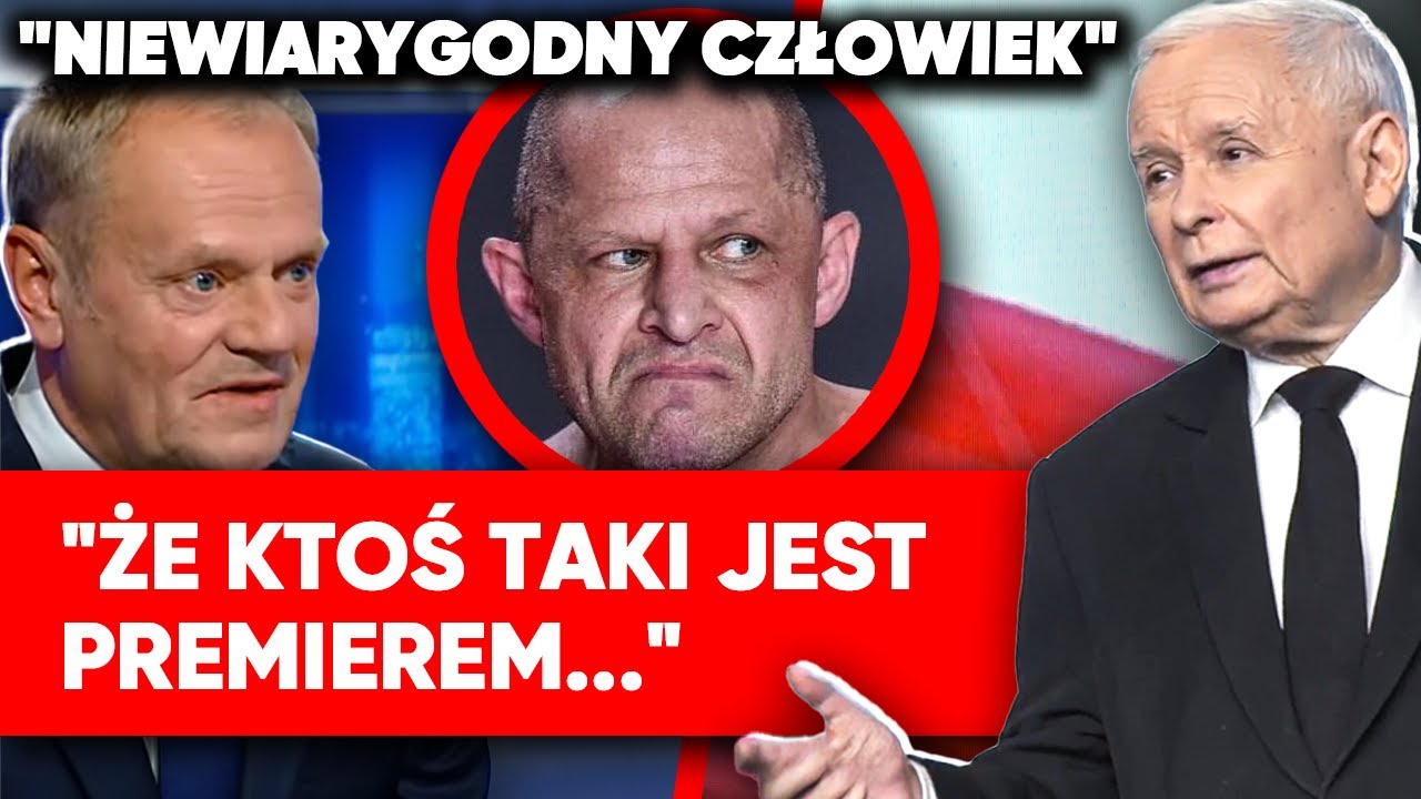 Prezes wzgardził opiniami dziennikarzy i zakpił z Tuska: Że ktoś taki jest premierem...