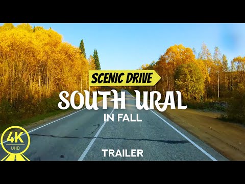 4K One Day in Fall - Scenic Autumn Drive through South Ural, Russia - Short Preview Video