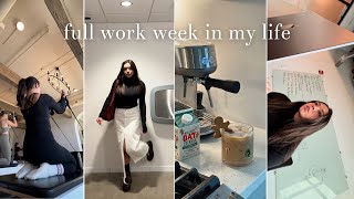 WORK WEEK VLOG (gingerbread coffee, pilates, meetings)