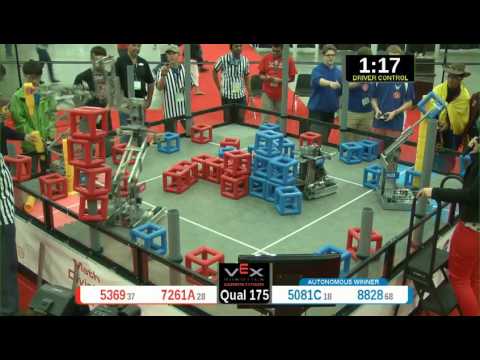 2015 VRC Math Q175 - 5369 7261A vs 5081C 8828 - 67 to 60 - VEX Worlds 2015 - Math Division