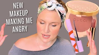 TRYING NEW MAKEUP | GUCCI | TOWER 28 | MERIT | KAJA