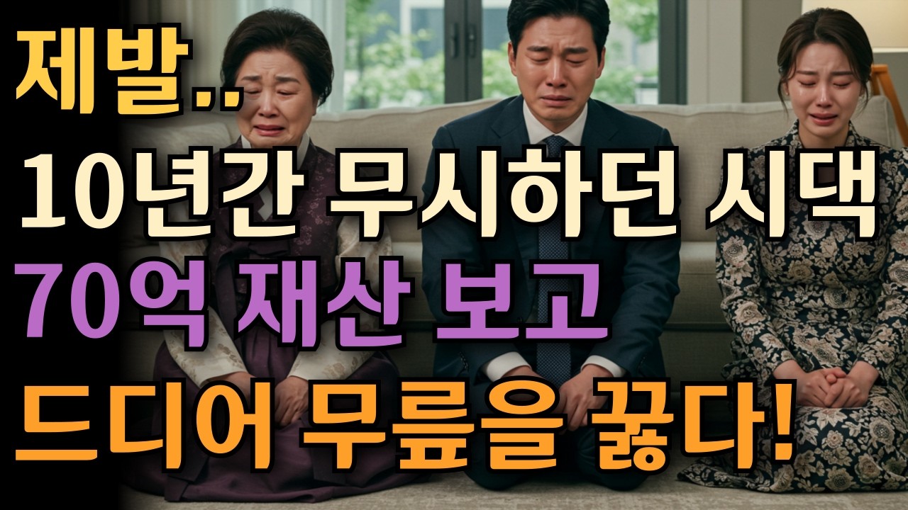 초등학교 교사 남편을 무시하던 시댁식구들, 10년만에 밝혀진 남편의 재산이 무려 70억이 넘자 그제서야 무릎을 꿇고...