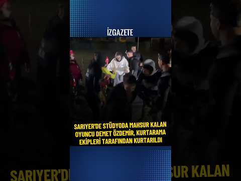 Sarıyer'de selde mahsur kalan oyuncu Demet Özdemir kurtarıldı #demetözdemir #istanbul #haber #gündem