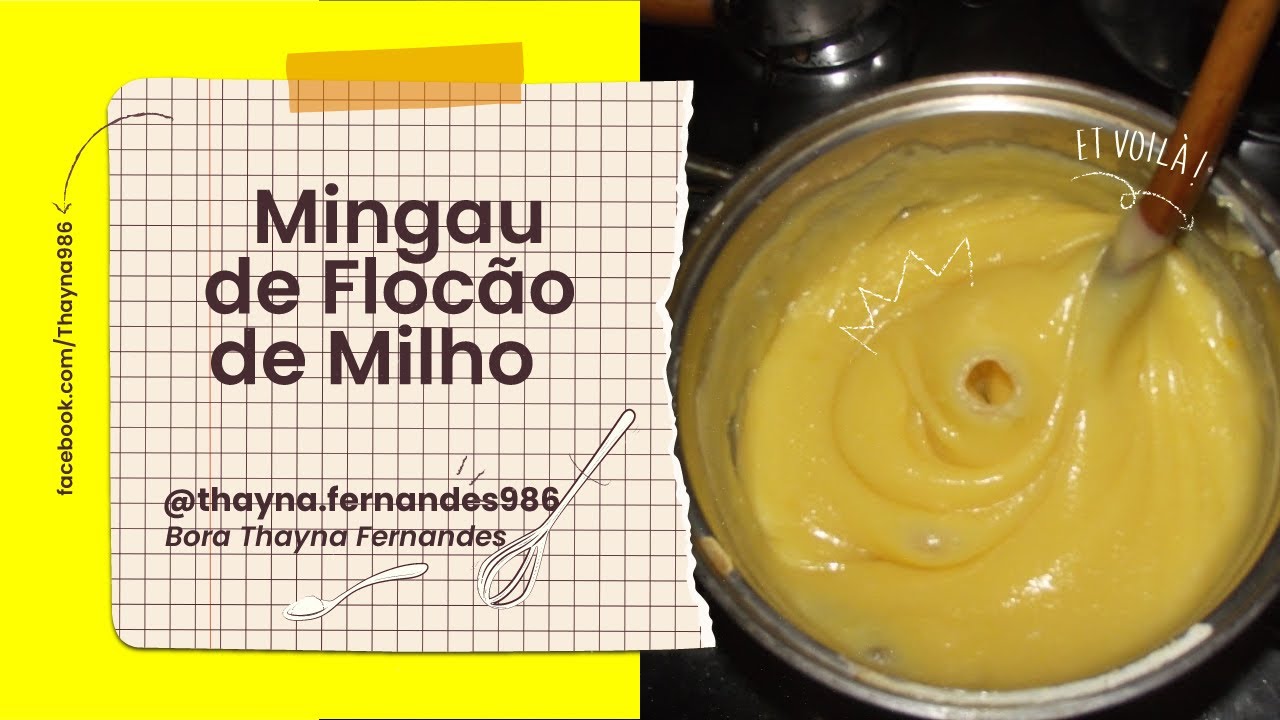 Fazendo mingau de flocao de milho