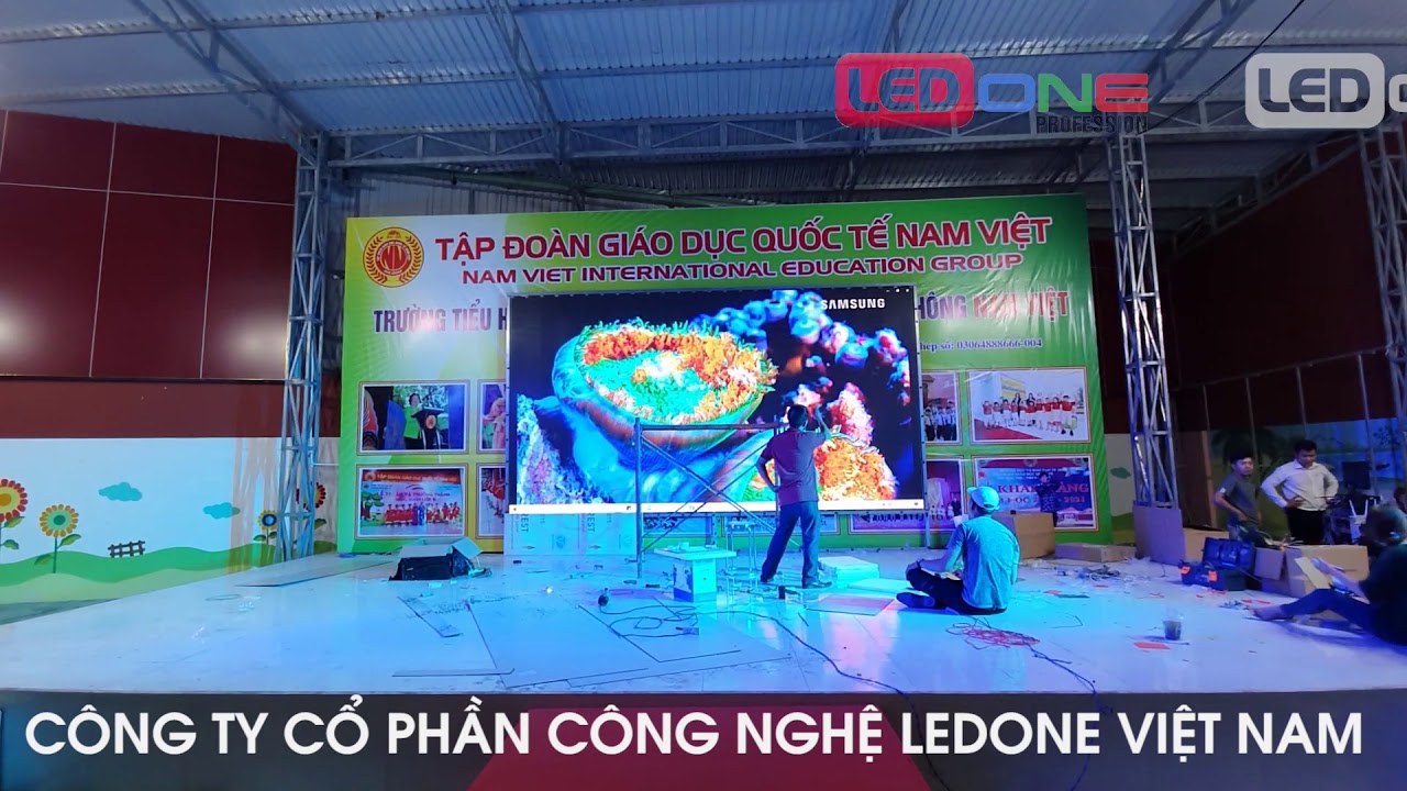 Tập đoàn Giáo dục Quốc tế Nam Việt - Cở sở 3 | Ledone lắp đặt dự án màn hình Led P2 phòng Hội trường