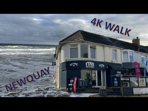 Newquay Town Centre, Fistral Beach, Towan Beach and Newquay Harbour - 4K Virtual Walk