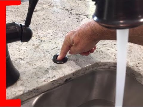 GARBAGE DISPOSAL BUTTON REPAIR. HOW TO QUICKLY AND EASILY FIX, 1 MINUTE REPAIR. EASY TO DO.