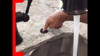 GARBAGE DISPOSAL BUTTON REPAIR. HOW TO QUICKLY AND EASILY FIX, 1 MINUTE REPAIR. EASY TO DO.