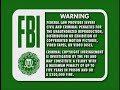 Green FBI Warning Screens 1997 2000 DVD Quality