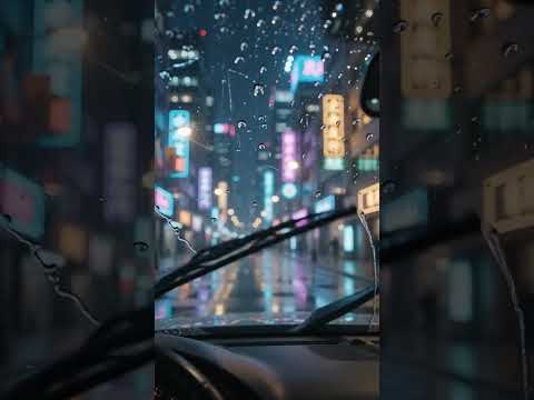 Rain on Car Windshield