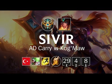 Sivir AD Carry vs Kog'Maw - TR Challenger Patch 8.10
