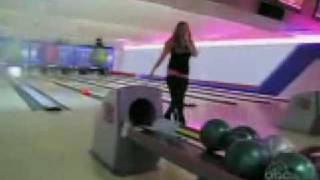 Girl throws bowling ball... Very funny