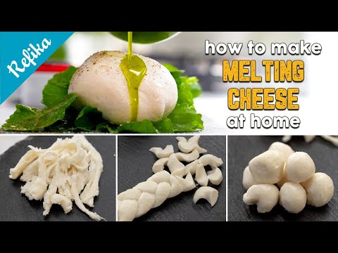 Making CHEESE with milk and just vinegar🧀 in 15 Minutes | Mozzarella, Burrata, melting cheese 🫕