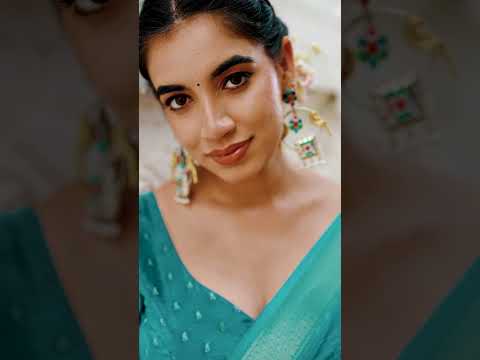 Firozi Elegant Chinon Saree with Self Print & Zari Weaving Work Unstitched Blouse Included