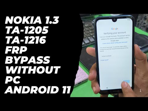 Nokia 1.3 TA-1205 / TA-1216 FRP Bypass Android 11 Without PC | nokia ta-1205 frp bypass