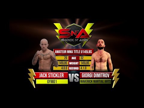 Shock N Awe 34 - Jack Stickler vs Georgi Dimitrov Featherweight Amateur MMA Title